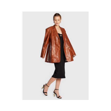 Remain Sako Bolette Blazer Leather RM1662 Hnedá Relaxed Fit