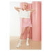 Trendyol Pink Woven Frilly Short Skirt