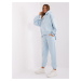 Light blue tracksuit with kangaroo sweatshirt