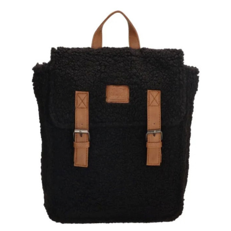 Beagles Čierny huňatý vintage batoh „Bear“ 12L