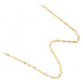 OLIVIE GOLD TWISTED 45+5cm strieborná retiazka 4634