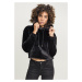 Women's Oversize Short Teddy Hoody Black