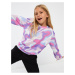 LC Waikiki Crew Neck Batik Patterned Long Sleeve Girl's Sweatshirt