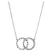 Pandora Strieborný náhrdelník s prepojenými kruhmi 396235CZ-45
