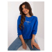 Cobalt Blue Casual Oversize Women's Blouse