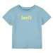 Detské bavlnené tričko Levi's tyrkysová farba, s potlačou