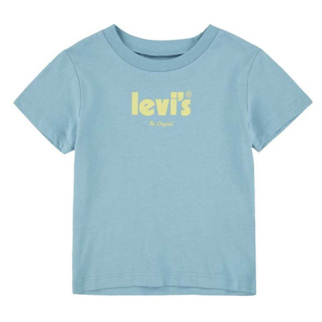 Detské bavlnené tričko Levi's tyrkysová farba, s potlačou Levi´s