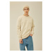 DEFACTO Boxy Fit Crew Neck Printed Sweatshirt