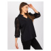 Black formal blouse with 3/4 sleeves