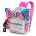Karactermania Oh My Pop! Dievčenský módny batoh s motýlími krídlami 6L - strieborný