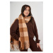 6073 Women's camel scarf + beige