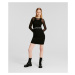 Šaty Karl Lagerfeld Jeans Klj Fitted Mesh Mini Dress Black