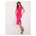 Fuchsia bodycon midi dress