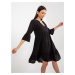 Black summer dress SUBLEVEL oversized with frills