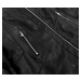 Čierna bunda ramoneska z eko kože (TD130)