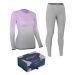 Happy Socks FLORA SET Women's thermo whitening in a gift box, purple-gray, large. M/L