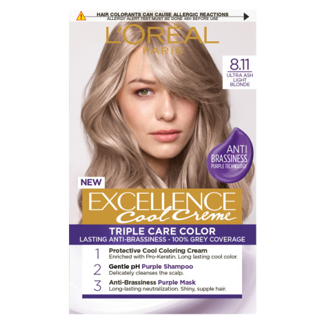 Permanentná farba Loréal Excellence Cool Creme 8.11 ultra popolavá svetlá blond - L’Oréal Paris 