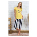 Dámské pyžamo kapri Hello model 15075757 - Vienetta Možnost: žlutá S