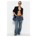 Trendyol Blue Low Waist Wide leg Jeans