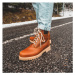 Vasky Farm Medium Brown - Dámske kožené členkové topánky, ručná výroba jesenné / zimné topánky