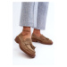 Women's suede loafers with fringes D&A Brown