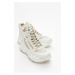 LuviShoes Olivia White Women's Sports Boots.