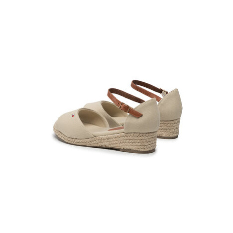 Tommy Hilfiger Espadrilky Rope Wedge Sandal T3A7-32185-0048 S Béžová