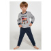 Chlapčenské pyžamo Cornette Hasič - bavlna Sivo-tmavomodrá