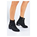 Fox Shoes Black Suede Women's Boots