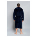 Long sleeve Mimas bathrobe - navy blue