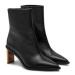 Calvin Klein Členková obuv Ankle Boot 70 Lth HW0HW02092 Čierna