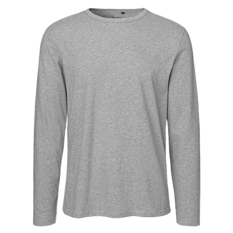 Neutral Pánske tričko s dlhým rukávom z organickej Fairtrade bavlny - Športovo šedá