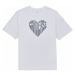 Converse WOMENS HEART REVERSE PRINT TEE Dámske tričko, biela, veľkosť