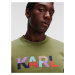 Karl Lagerfeld Tričko  olivová / zmiešané farby