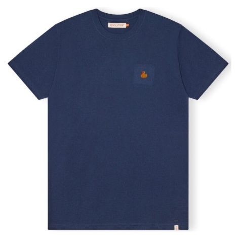 Revolution  T-Shirt Regular 1368 DUC - Navy Mel  Tričká a polokošele Modrá