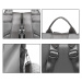 Konofactory Sivý kožený ruksak s príveskom 2v1 „Famous“ 11L