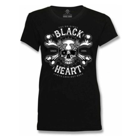 tričko BLACK HEART DEATH PIN UP Čierna