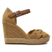 Tommy Hilfiger Espadrilky Basic Open Toe High Wedge FW0FW04784 Hnedá