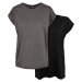Women's T-shirt Urban Classics - 2 pack grey/black