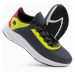 Ombre Men's sneakers with neon inserts - graphite