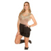 Trendy Koucla top with peplum and lace black