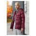 Trendyol Claret Red Regular Pattern Hooded Waist Drawstring Detail Water Repellent Winter Puffer