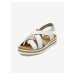 Strieborno-biele dámske sandále Rieker