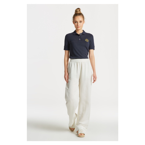 NOHAVICE GANT LINEN VISCOSE PULL-ON PANTS EGGSHELL