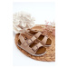 Children's sandals on a cork platform, Velcro fastening, Beige Rorria