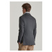 SAKO GANT SLIM TWO-TONED TWILL JERSEY BLAZER ANTRACITE