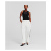 Nohavice Karl Lagerfeld Contrast Panel Tailored Pants White/Black