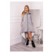 Insulated dress with longer sides in gray color