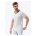 Ombre Men's t-shirt with raw finish - ecru