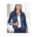 92584 Dewberry Womens Denim Jacket-DARK BLUE